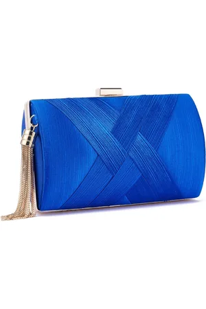 Merkloos Vrouwen Clutch Bag Avondtas Omzoomd Avond Handtas, Lady Party Wedding Clutch Purse Chain Schouder Cross Body Bag