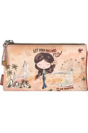 Anekke Portemonnee Peace & Love flexible RFID Wallet Veelkleurig