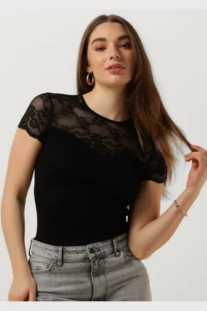 Rosemunde Beatha Silk T-shirt W/ Lace Tops & T-shirts Dames - Shirt -
