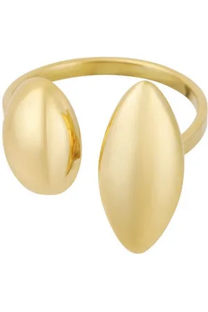 Yehwang Statement Ring Duo Druppel - - stainless steel - onesize