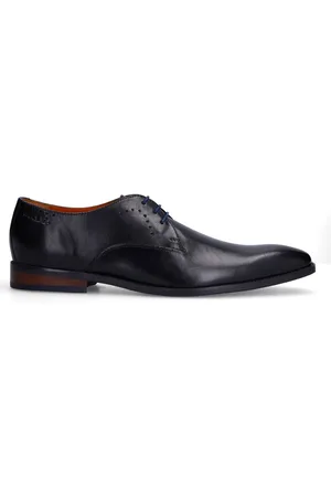 Van Lier Heren - Zwarte leren veterschoenen