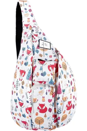 Merkloos Reizen borstzak sling schoudertas rugzak crossbody schoudertas dagrugzak casual voor mannen vrouwen tieners werk reizen studie outdoor klimmen wandelen hardlopen, Kleine vos., Casual