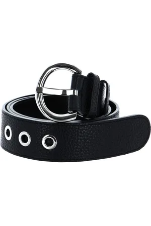 Abro+ Leren Riem Leather Adria Eyelets Belt W95 Zwart