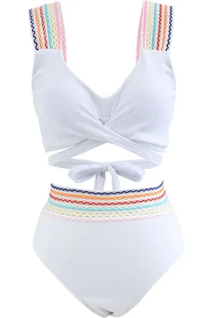 Merkloos Hoge Taille Bikini Tropic - - Mode Dames Zwemkleding - Badpak