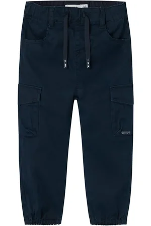 NAME IT Mini jongens broek BEN CARGO Navy Blazer Baggy Fit