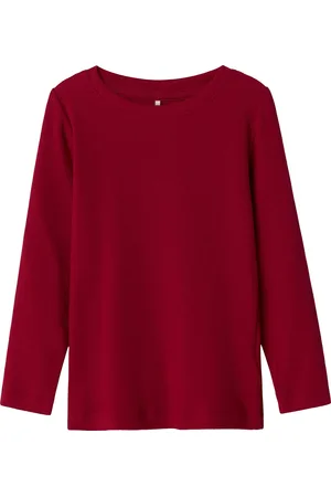 NAME IT Mini jongens longsleeve KAB Jester Red Regular Fit