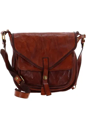 Campomaggi Leren Schoudertas Orleans Crossbody Bruine