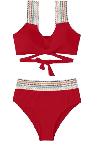 Merkloos Hoge Taille Bikini Tropic - - Mode Dames Zwemkleding - Badpak