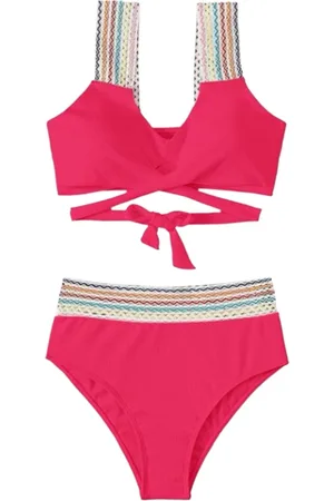 Merkloos Hoge Taille Bikini Tropic - - Mode Dames Zwemkleding - Badpak