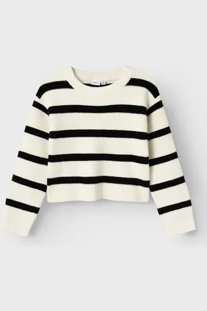 NAME IT Kids meisjes trui NILLA Jet Stream w. black stripes Regular Fit