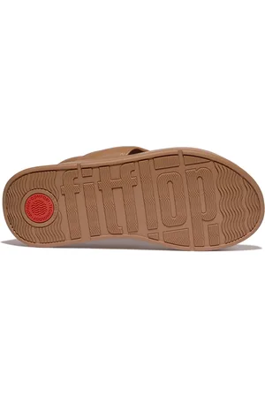 FitFlop F-Mode Knot Soft-Leather Flatform B/Strap Sandals