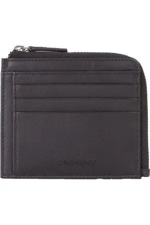 VALENTINO Leren Kaarthoes Mandrin Card Case Zwart
