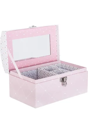 ATMOSPHERA Sieradenkistje Pink Romance - 20 x10 x 12 cm - - Juwelenkistje met deksel en spiegel - Meisjes/meiden