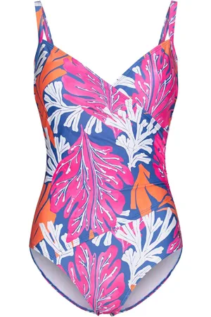 Pastunette Dames Badpak - Coral Flower - Corrigerend