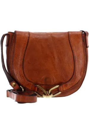 Campomaggi Leren Schoudertas Crossbody Medium Terracotta