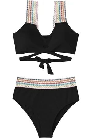 Merkloos Hoge Taille Bikini Tropic - - Mode Dames Zwemkleding - Badpak