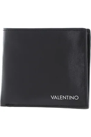 VALENTINO Leren Kaarthoes Marnier Credit Card Case Zwart