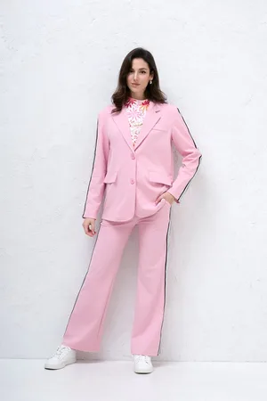 Merkloos Chastar Dames Blazer met Strepen -