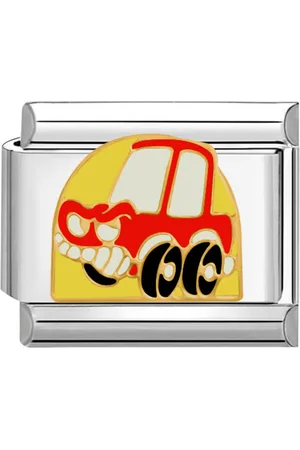 quiges Schakel - Bedel - 9mm - charms - Rode Auto - Geschikt voor - Nomination- armband - Schakelarmband - italy bedels armband