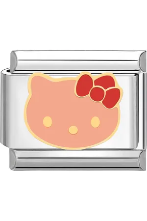 quiges Schakel - Bedel - 9mm - charms - Kleurrijk - - Hello Kitty - Geschikt voor - Nomination- armband - Schakelarmband - italy bedels armband