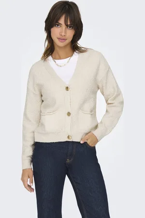 ONLY ONLALVILDA LS CARDIGAN CC KNT Dames Vest - Gold Buttons
