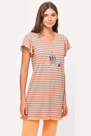 Woody Meisjes-Dames Pyjama multicolor streep - maat 098/3J