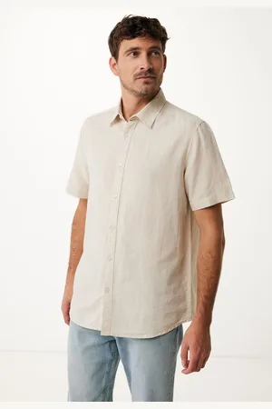 Mexx Brandon Linen Shirt Greyish Sand Heren