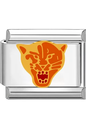 quiges Schakel - Bedel - 9mm - charms - Tijger - Geschikt voor - Nomination- armband - Schakelarmband - italy bedels armband