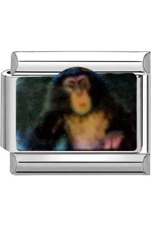 quiges Schakel - Bedel - 9mm - charms - Aap - Geschikt voor - Nomination- armband - Schakelarmband - italy bedels armband