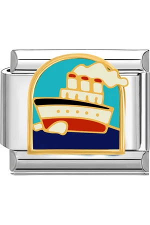 quiges Schakel - Bedel - 9mm - charms - Cruiseschip - Geschikt voor - Nomination- armband - Schakelarmband - italy bedels armband