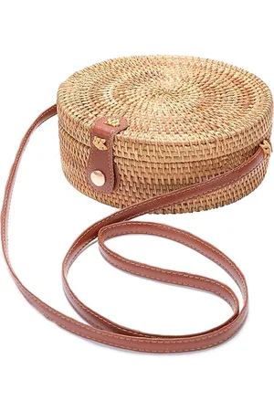Merkloos Schoudertas - Unisex Schoudertas - Crossbody Schoudertas - Crossbody Tas - Crossbodytas - Trendy - 20*20*8cm - Rotan weven - Rotan tas - Strandtassen - Cadeaus