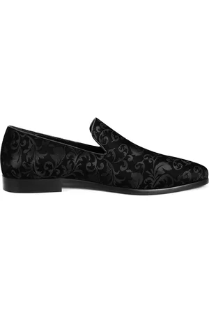 Allthemen Heren Jacquard Loafers Bruiloft Mocassins - Borduurwerk Pak Pantoffels - EU43