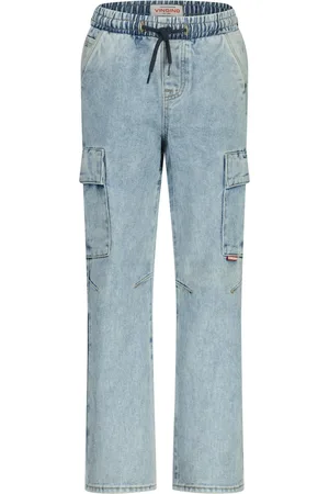 Vingino Jongens spijkerbroek Gino cargo Light Indigo Jegging