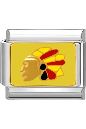 quiges Schakel - Bedel - 9mm - charms - Indisch - Geschikt voor - Nomination- armband - Schakelarmband - italy bedels armband