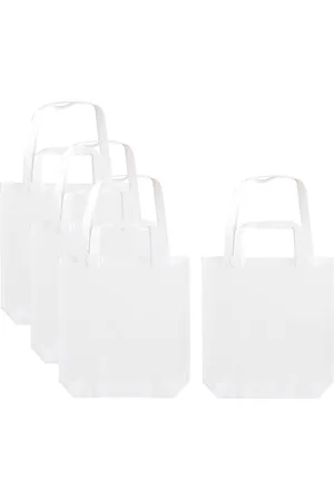 Jassz Canvas tas met dubbel hengsel - 4x - - 38 x 42 cm- Katoen - Boodschappen draagtas/shopper