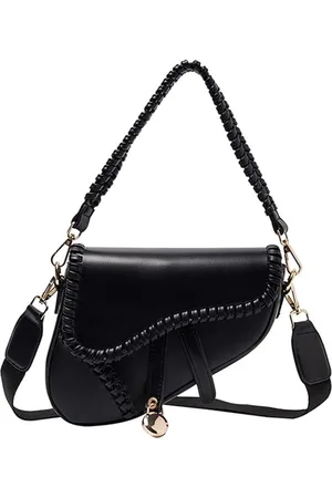 Merkloos Dames Schoudertas - Saddle Tas - Sling Tas - Borsttas - Schoudertas - Leer - Crossbodytassen - Dames Tassen - Crossbodytas - Schoudertas - Handtas - - Anti Diefstal & Waterdichte - Voor Dagelijks Gebruik - 20*17*6cm