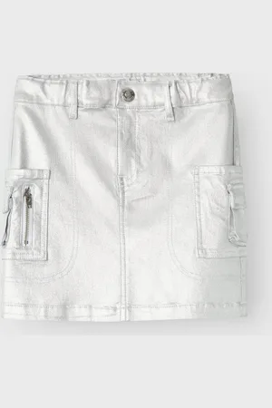 NAME IT Kids meisjes rok RONJA Silver FOIL