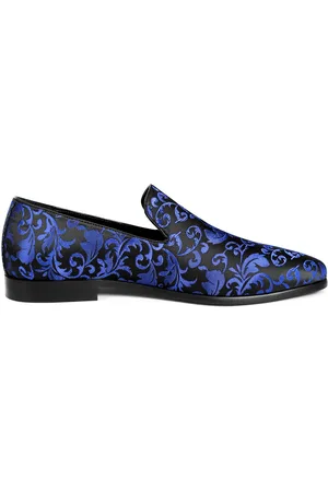 Allthemen Heren Jacquard Loafers Bruiloft Mocassins - Borduurwerk Pak Pantoffels - EU42