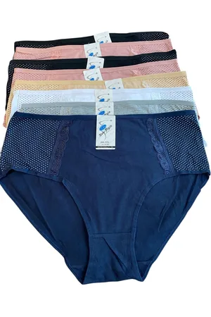 Merkloos Dames Slips 8 pack - Katoenen - 330# Grote maat - 6XL