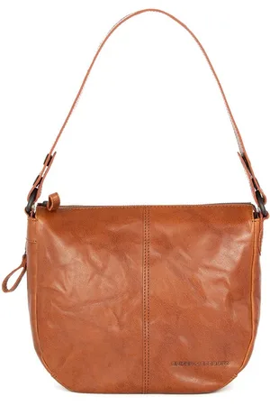 Spikes&Sparrow Leren Schoudertas - Carmen - Cognac
