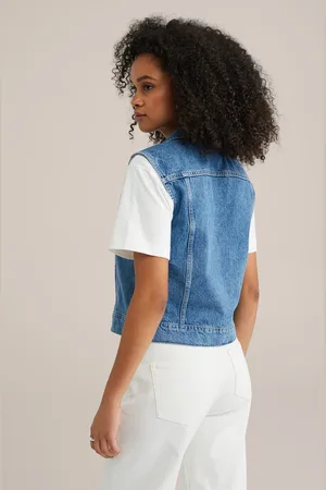 WE Fashion Dames denim gilet