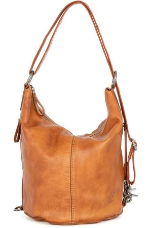 Spikes&Sparrow Leren Schoudertas - Claudria - Cognac
