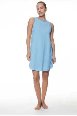 Mey Nachthemd Mouwloos Small Stripes 1230050 268 blue summer 42