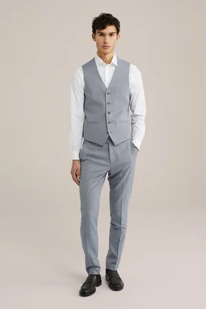 WE Fashion Heren gilet met micropatroon