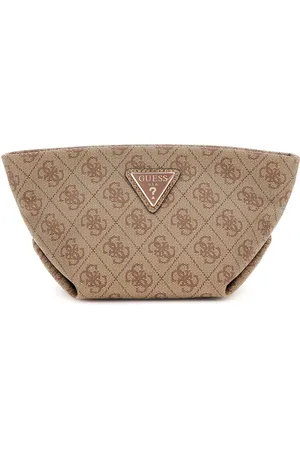 Guess Toilettas Helina Top Zip Cosmetic Bruine