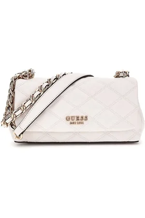 Guess Schoudertas Tamsin Convertible Xbody Flap Bag Wit