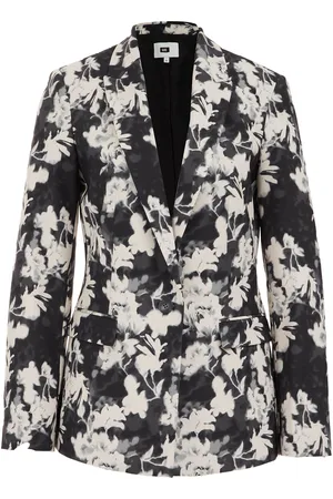 WE Fashion Dames slim fit blazer met dessin