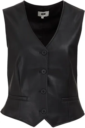 WE Fashion Dames gilet van imitatieleer