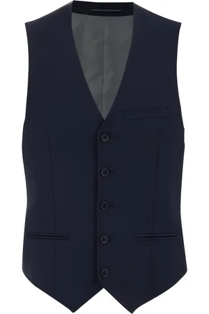 WE Fashion Heren premium gilet van wolmix