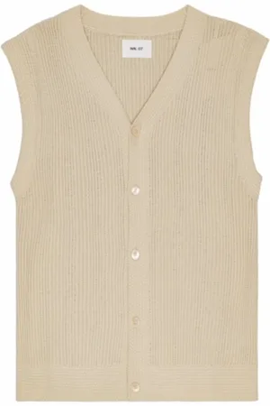 NN.07 Vest Men Reece Ecru-M
